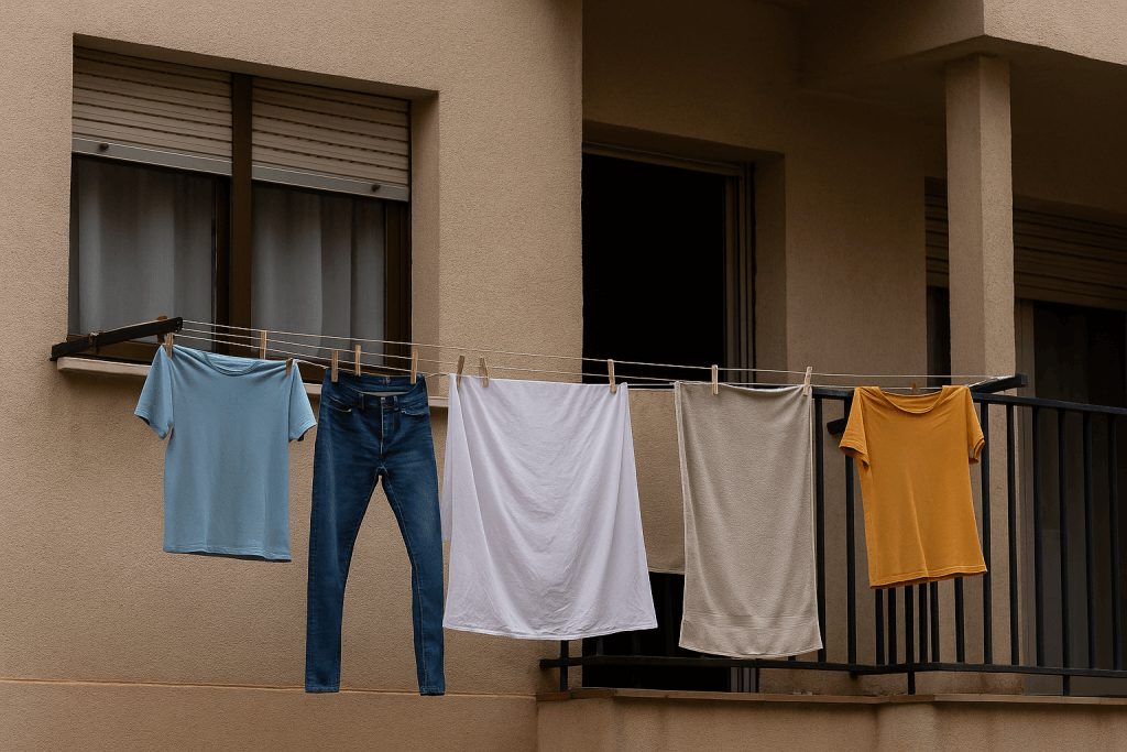 Tender ropa en terraza o balcón: multas de hasta 750 euros